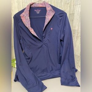 Lilly Pulitzer Half Zip Long Sleeve Athletic Top